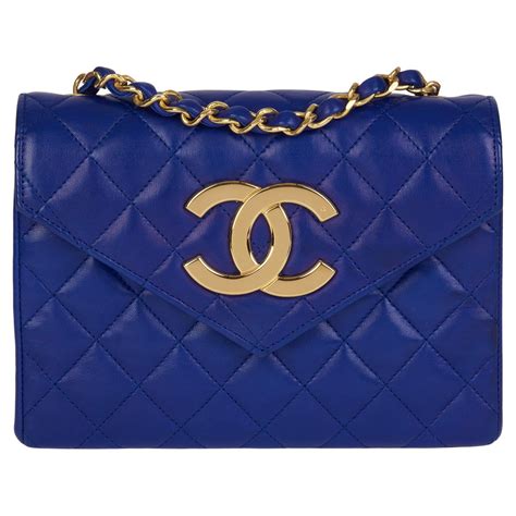 shopping chanel vintage vitello blu|Chanel Vintage Blue .